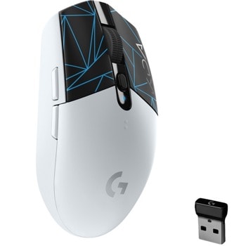 Мишка Logitech G305 K/DA Edition (910-006053), оптична (12 000 dpi), безжична, USB, бяла, 6 програмируеми бутона image