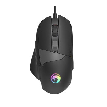 Мишка Marvo M411, оптична (12800dpi), USB, черна, гейминг, 8 програмируеми бутона | JAR Computers Мишка Marvo M411