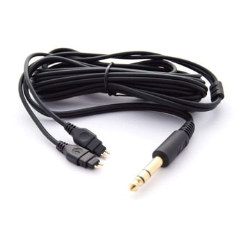 Резервен кабел за слушалки Sennheiser HD 660 S, HD 650, HD 600, HD 580, HD 58X MASSDROP, HD 565, HD 545, HD 535, HD 525, HD 265, 3m, Jack 6.3mm, черен | JAR Computers Кабел Sennheiser HD 650