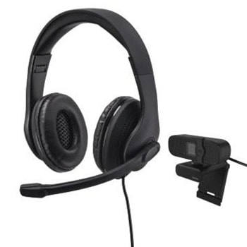 Комплект слушалки и камера Hama (139999), USB, микрофон, черни | JAR Computers HAMA-139999