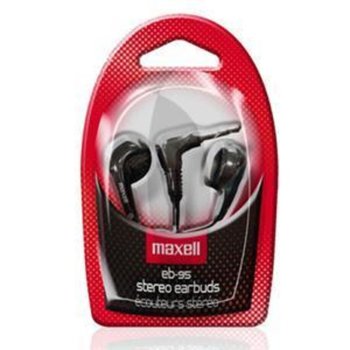 Слушалки Maxell Buds EB-95, тип "тапи", черни | JAR Computers Maxell Buds EB-95