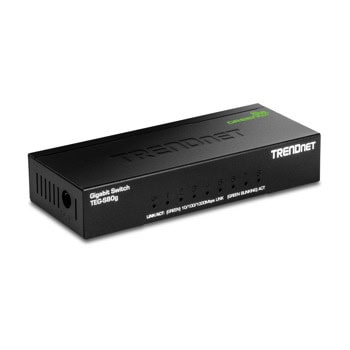 Суич TRENDnet TEG-S80g, 1000Mbps, 8 порта, 8x 10/100/1000Mbps Auto MDIX RJ-45 | JAR Computers TRENDnet TEG-S80g (Version V1.0R)