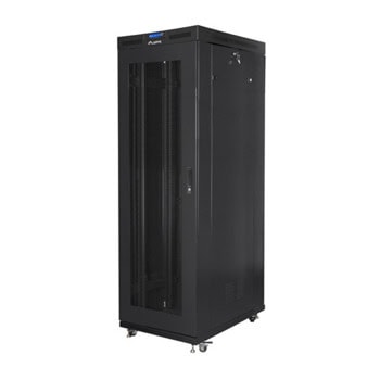 Комуникационен шкаф Lanberg FF01-8027-23BL, 19", 27U, 146.1 x 100 x 80 cm, товароносимост до 1200кг, термостат, черен | JAR Computers Lanberg FF01-8027-23BL