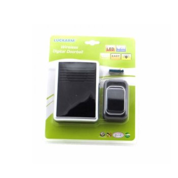 Звънец Luckarm A3903, безжичен, влагоустойчив, 150 м., черен | JAR Computers Luckarm A3903