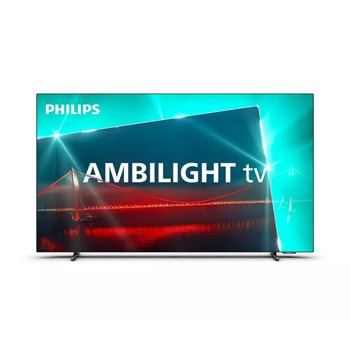 Телевизор Philips 65OLED718/12, 65" (165.1 cm) 4K/UHD OLED Smart TV, HDR10+, 120Hz, Dolby Vision, Dolby Atmos, DVB-T/T2/T2-HD/C/S/S2, LAN, Wi-Fi, 4x HDMI, 3x USB | JAR Computers Телевизор Philips 65OLED718/12