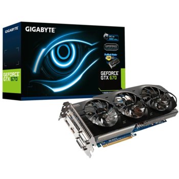 Видео карта GF GTX 670, 4GB Gigabyte N670OC-4GD, PCI-E 3.0, DDR5, 256bit, HDMI, 2xDVI, DisplayPort | JAR Computers GF GTX 670