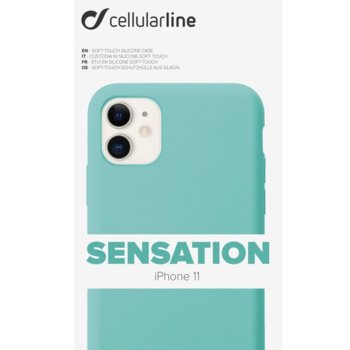Cellular Line Sensation за iPhone 11, светло зелен