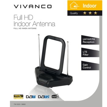Vivanco 38883 Full HD вътрешна антена регулируема