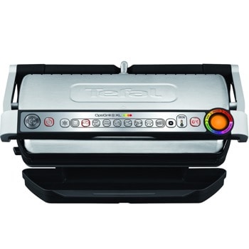 Грил преса Tefal OptiGrill GC724D12, светлинен индокатор, автоматично настройване на температурата, 2000W, черна/сребриста | JAR Computers Tefal OptiGrill GC724D12