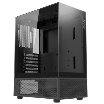 Кутия A-Data XPG Invader X MINI MT, ATX/mATX/Mini-ITX, 1x USB 3.2 Type-C, 2x USB 3.2 Type-A, 5x 120mm ARGB вентилатора, с прозорец, черна, без захранване | JAR Computers A-Data XPG INVADER X MINI MID-TOWER CHASSIS Black
