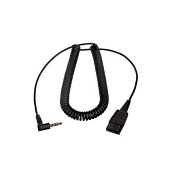 Кабел Jabra PC Cord, QD към 3.5 mm жак, черен | JAR Computers Jabra PC Cord, QD to 1x3.5 mm