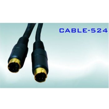 Кабел Royal CABLE-524/1.5, от SVHS(м) към SVHS(м), 1.5m, черен | JAR Computers Royal CABLE-524/1.5 SVHS-SVHS 21010611