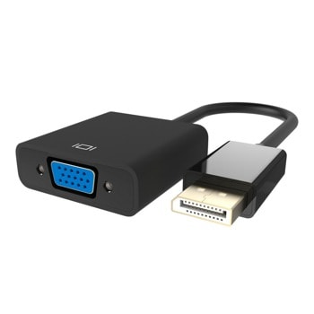 Адаптер 235434, от DisplayPort(м) към VGA(ж), черен | JAR Computers Адаптер Displayport M - VGA F 235434