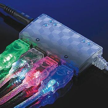 Кабел Roline 11.99.8902, USB Type A(м) към USB Type B(м), подсветка при свързване, 1.8m, червен | JAR Computers ROLINE 11.99.8902 USB 2.0 Light кабел цвят 1.8 м