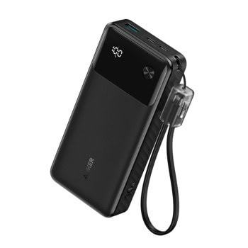 Външна батерия /power bank/ Anker A1384G11, 20 000mAh, черна, 1x USB-A, 2x USB-C, 30W | JAR Computers Anker A1384G11