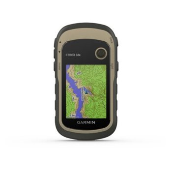 Ръчна навигация Garmin eTrex 32x, 2.2"(5.6cm), ANT+, TFT сензорен цветен дисплей, 8GB вградена памет, microSD слот, водоустойчив, до 25 часа време за работа, основна карта | JAR Computers Garmin eTrex 32x