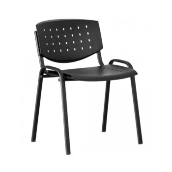 Посетителски стол Taurus Layer, пластмаса, полимерна седалка, черен | JAR Computers TAURUS LAYER Black