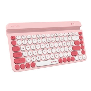 Клавиатура A4Tech Fstyler FBK30, безжична, нископрофилни бутони, свързване с до 4 устройства, място за поставяне на смартфон, розова, Bluetooth, USB | JAR Computers Клавиатура A4Tech Fstyler FBK30 Raspberry