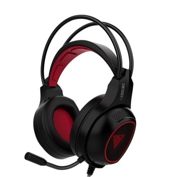 Слушалки Gamdias Eros M2, микрофон, 40 мм говорители, LED подсветка, USB, черни | JAR Computers Gamdias Eros M2