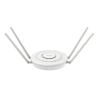 Точка за достъп D-Link DWL-6610APE, 2.4 GHz(300Mbps)/5 GHz(867Mbps), 1x LAN10/100/1000Base-T(PoE), 4x 4dBi сваляеми външни антени | JAR Computers D-Link DWL-6610APE