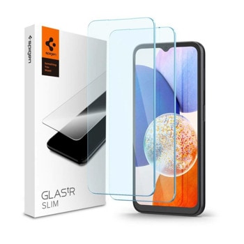 Протектор от закалено стъкло /Tempered Glass/ Spigen AGL05971 за Samsung Galaxy A14 5G, 9H твърдост | JAR Computers Протектор Spigen AGL05971