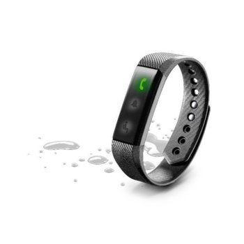 Смарт гривна Cellular Line Easyfit Band, LCD дисплей, Bluetooth, до 7 дни работа, водоустойчива IP67, Android/iOS, черна | JAR Computers Смарт гривна Easyfit Band Fitness Tracker