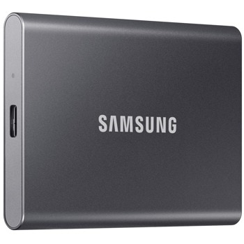 Памет SSD 1TB, Samsung T7 Black (MU-PC1T0T/WW), USB 3.2, 2.5"(6.35 cm), скорост на четене 1050 MB/s, скорост на запис 1000 MB/s | JAR Computers Samsung Portable SSD T7 1TB, Titanium