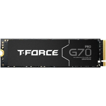 Памет SSD 2TB TeamGroup T-Force G70 Pro (TM8FFH002T0C129), NVMe, M.2 (2280), скорост на четене до 7400MB/s, скорост на запис до 6800MB/s | JAR Computers TeamGroup T-Force G70 Pro graphene heatsink 2TB