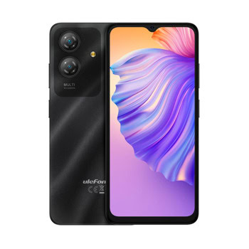Смартфон Ulefone Note 21 (черен), поддържа 2 SIM карти, 6.56" (16.66cm) HD+ IPS 90Hz дисплей, осемядрен Unisoc T606 1.6 GHz, 4GB RAM, 128GB Flash памет (+microSD слот), 13 + 13 & 8 Mpix камери, Android | JAR Computers Ulefone Note 21 Starlight Black