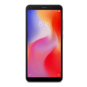 Xiaomi Redmi 6А (сив) поддържа 2 sim карти, 5.45" (13.84 cm), четириядрен Helio A22, 2GB RAM, 32GB Flash памет (+ microSD слот), 13 MPix & 5MPix камера, Android, 145 g | JAR Computers Smartphone Xiaomi Redmi 6А 2/32GB Grey