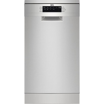 Съдомиялна за AEG FFB73517ZM, клас D, 10 комплекта, 9 програми, 4 температури, технология AirDry, AQUA контрол, инверторен BLDC мотор, функция Auto Off, инокс | JAR Computers AEG FFB73517ZM