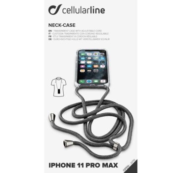 Cellularline за iPhone 11 Pro Max, Черен