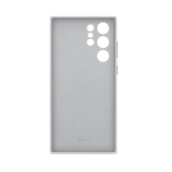 Samsung S22 Ultra S908 Leather Cover Light Gray