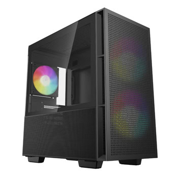 Кутия DeepCool CH360, microATX/Mini-ITX, 1x USB Type-C, 1x USB 3.0, 2x 140mm ARGB вентилатора, с прозорец, черна, без захранване | JAR Computers DeepCool CH360 R-CH360-BKAPE3-G-1