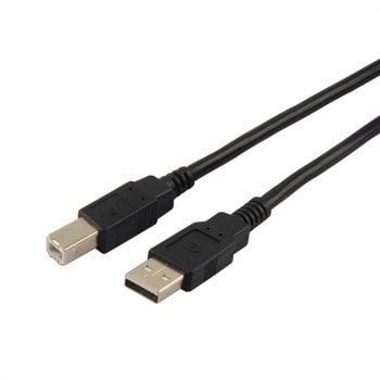 Кабел от USB A(м) към USB B(м), 1.5m, черен | JAR Computers USB A(м) към USB B(м)