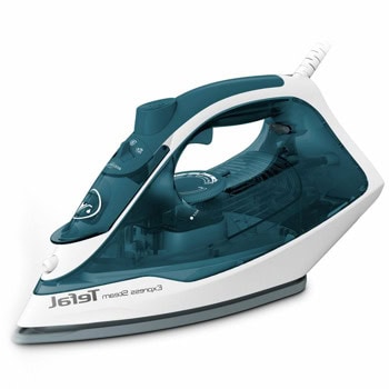 Парна ютия Tefal FV2839, керамично покритие, 35 г/мин непрекъсната пара, 185 г/мин парен удар, анти-капкова система, анти-варовикова система, 2400W, синя | JAR Computers Tefal FV2839