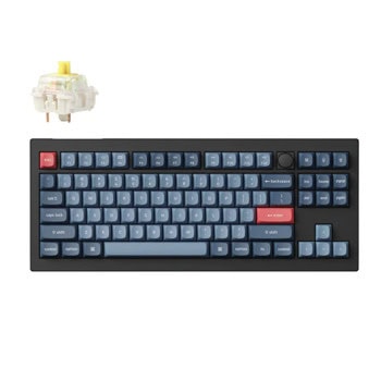 Клавиатура Keychron V3 Max QMK/VIA (V3M-D1), жична/безжична, механична, Gateron Jupiter Banana суич, гейминг, RGB подсветка, черна, Bluetooth, USB | JAR Computers Keychron V3 Max V3M-D4