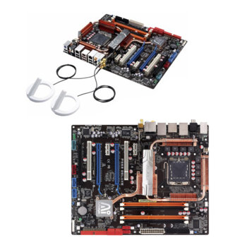 Дънна платка Asus P5E3 Deluxe/WiFi-AP, X38, LGA775, DDR3, 3xPCI Express, SB7.1, 2xLan1000, IEEE 802.11n, SerialATA, Raid 0,1,5, 2x1394, ATX | JAR Computers Asus P5E3 Deluxe/WiFi-AP