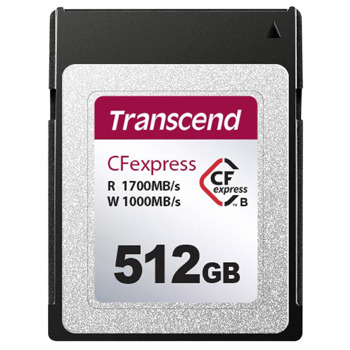 Карта памет 512GB CFExpress Card, Transcend CFexpress 820, NVMe PCIe Gen3 x2, скорост на четене до 1700МB/s, скорост на запис до 1000MB/s | JAR Computers Transcend 512GB CFExpress Card TS512GCFE820