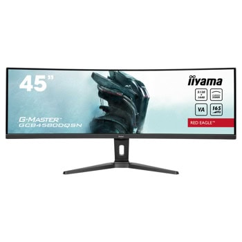 Монитор IIYAMA GCB4580DQSN-B1, 45" (114.3cm) Curved VA панел, 165Hz, DQHD, 0.8ms, 80 000 000, 450cd/m2, DisplayPort, HDMI, USB Hub, RJ45 | JAR Computers IIYAMA GCB4580DQSN-B1