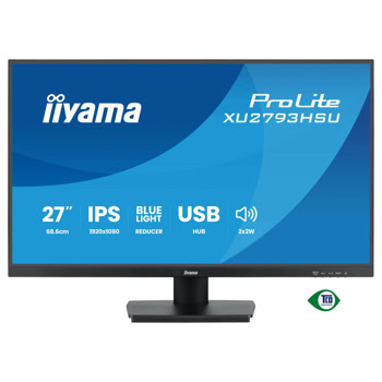 Монитор IIYAMA XU2793HSU-B7, 27" (68.58 cm) IPS панел, 100Hz, Full HD, 1ms, 80 000 000:1, 300 cd/m2, DisplayPort, HDMI, USB | JAR Computers IIYAMA XU2793HSU-B7