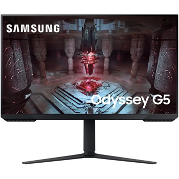 Монитор Samsung Odyssey G5 LS-32CG510E (2023), 32" (81.28cm) VA панел, 165Hz, QHD, 1ms, Mega DCR, HDR10, 300cd/m2, DisplayPort, HDMI | JAR Computers Samsung Odyssey G5 LS32CG510EUXEN