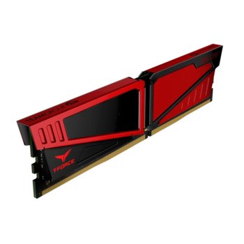 Памет 8GB DDR4 2400MT/s, Team Group T-Force VULCAN TLRED48G2400HC1601, 1.2V, червен охладител | JAR Computers 8GB DDR4 2400MHz Team Group Vulcan TLRED48G2400HC1