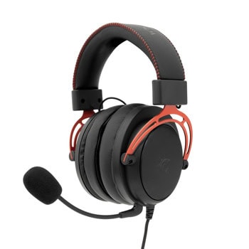 Слушалки White Shark Gorilla, Jack 3.5mm, микрофон, 53mm говорители, гейминг, черни | JAR Computers White Shark Gorilla Black/Red GH-2341