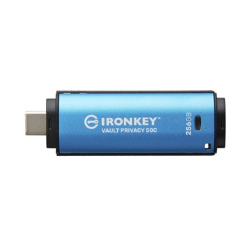 Памет 256GB USB Flash Drive, Kingston IronKey Vault IKVP50C/256GB, USB-C, синя | JAR Computers KINGSTON 256GB USB-C IronKey Vault Privacy 50C