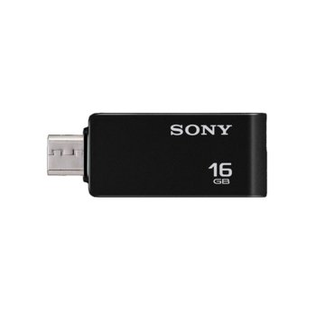 Памет 16GB USB Flash, Sony, USB 2.0 + micro USB, черна | JAR Computers Sony Micro USB USM16SA2B