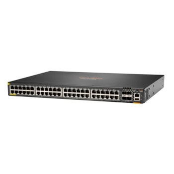 Суич HPE Aruba 6200F (JL727A), 10000Mbps, 48 порта, 48x 10/100/1000 Base-T RJ45 (PoE+), 4x 10Gbs SFP+ | JAR Computers HPE Aruba 6200F 48G CL4 JL727A