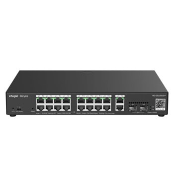 Суич Ruijie RG-ES220GS-P, 1000 Mbps, 20 порта, 16x 10/100/1000Mbps RJ45 (PoE), 2x 10/100/1000 RJ45, 2x 1Gbs SFP | JAR Computers Ruijie RG-ES220GS-P
