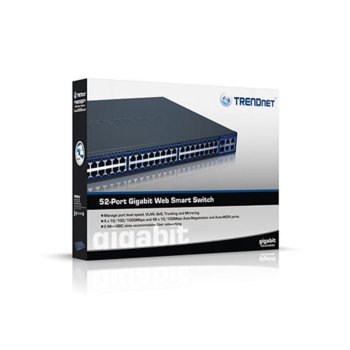 Суич TRENDnet TEG-2248WS, 48 Port 100Mbps, 4x 1000Mbps, 2x Mini-GBIC Slots | JAR Computers Switch TRENDnet TEG-2248WS