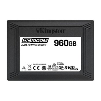 Памет SSD 960GB, Kingston DC1000M, NVMe, 2.5"(6.35 cm), скорост на четене 3100MB/s, скорост на запис 1330 MB/s | JAR Computers Kingston DC 1000M 960GB